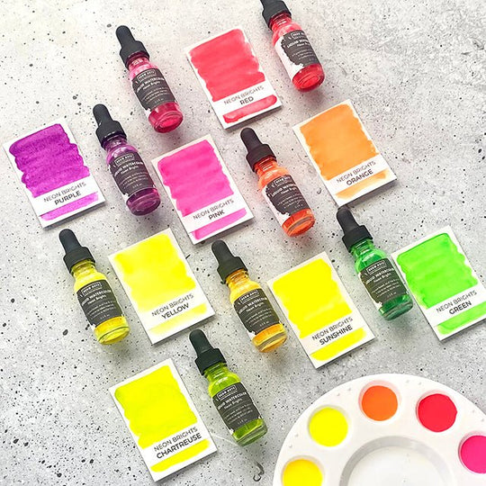 Creating Backgrounds with Neon Brights Liquid Watercolors
