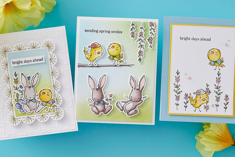 February 2025 Clear Stamp + Die of the Month Preview & Tutorials – Spring Smiles