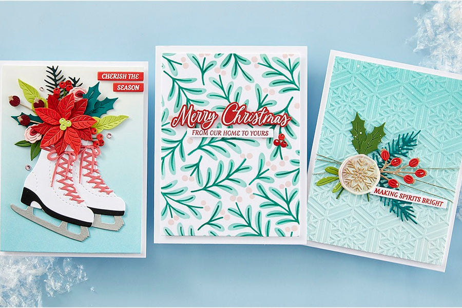 July 2024 Clear Stamp + Die of the Month Preview & Tutorials – Christmas Magic Sentiments