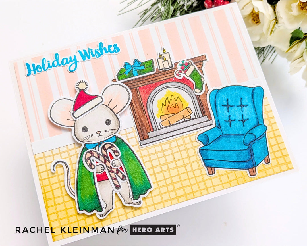 cozy holiday scene card