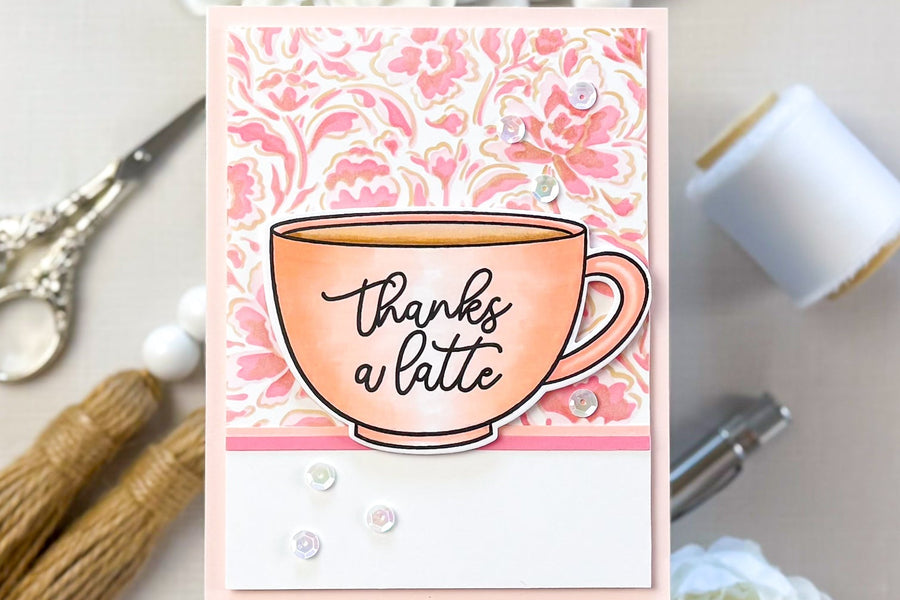 Video: Layered Stenciling + a Caffeinated Thank You
