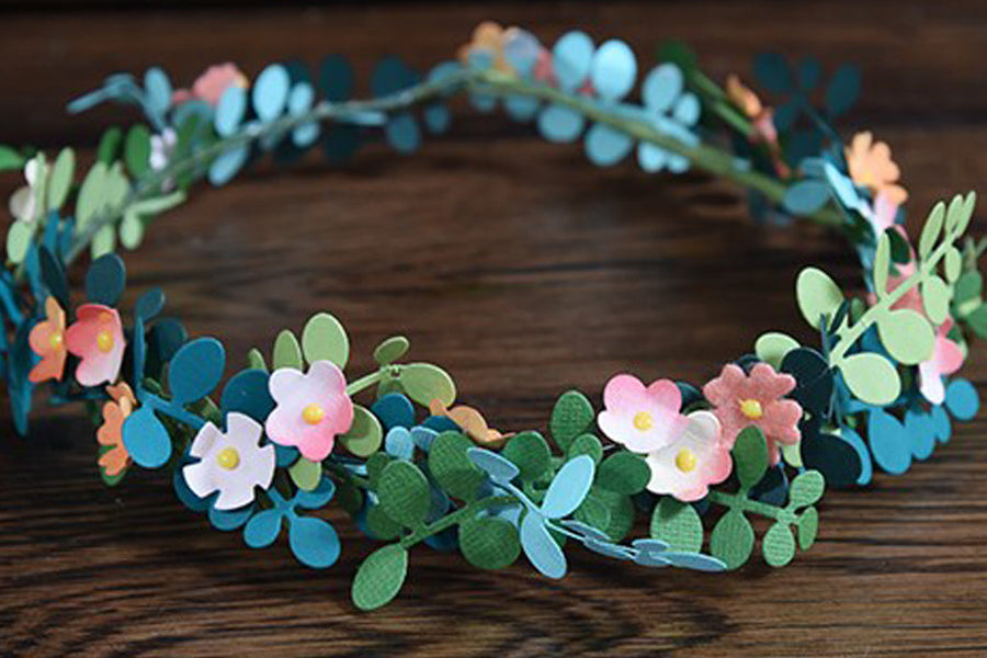 Trendy Flower and Leaf Garland Headband Tutorial