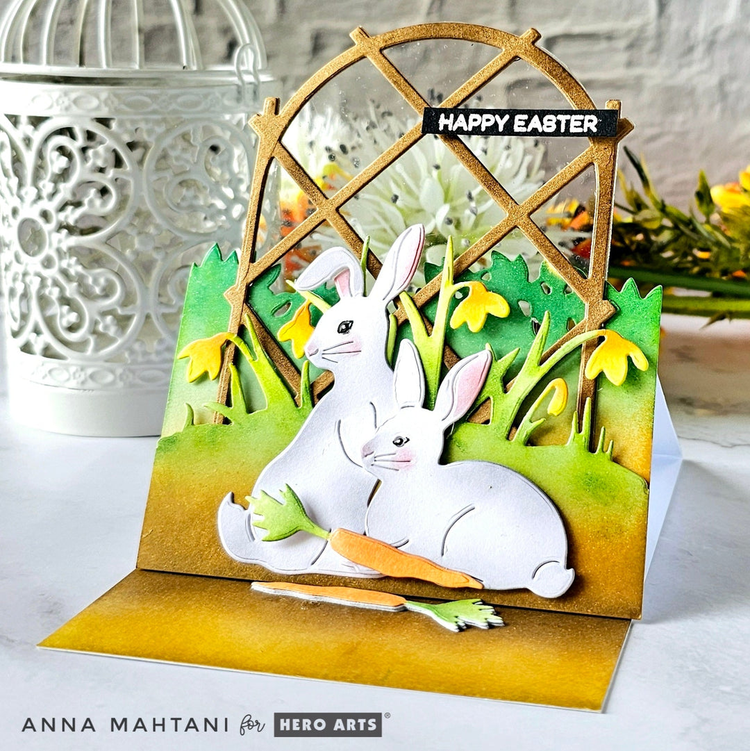 Easter Rabbits Easel Card