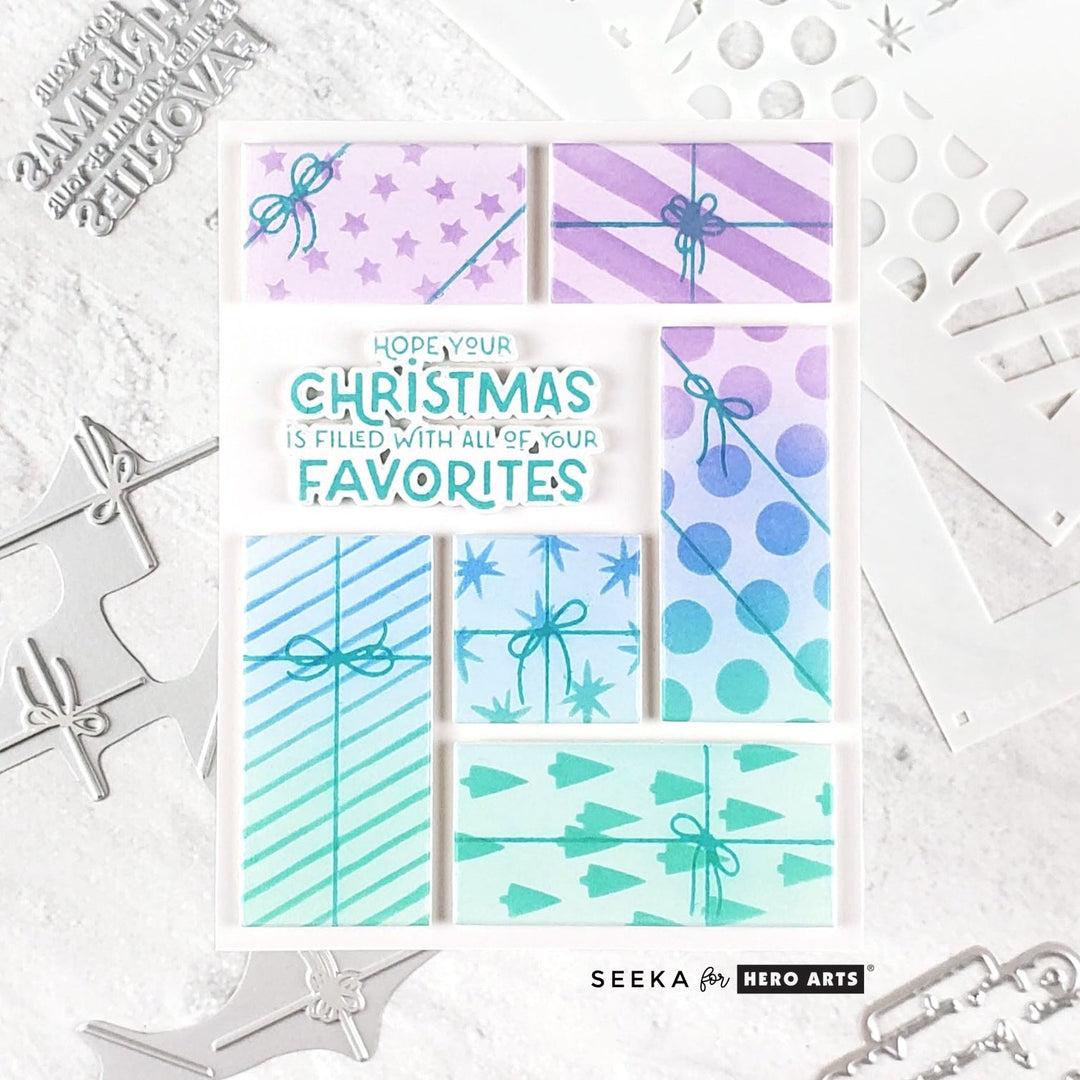 pastel gift boxes card