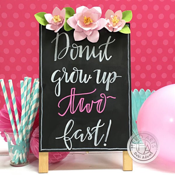 DIY With Debi: Party Decor Chalkboard With Paper Flowers