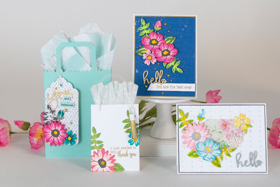 April 2019 Small Die of the Month is Here – Layered Colorful Blooms