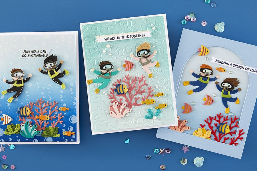 August 2025 Small Die of the Month Preview & Tutorials – The Deep Blue Two