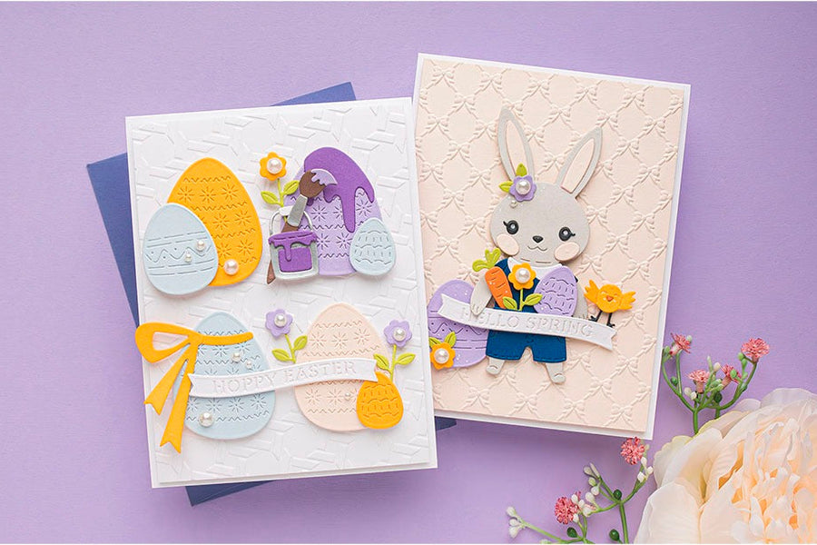 February 2025 Large Die of the Month Preview & Tutorials – Dancin' Hoppy Bunnies Everywhere