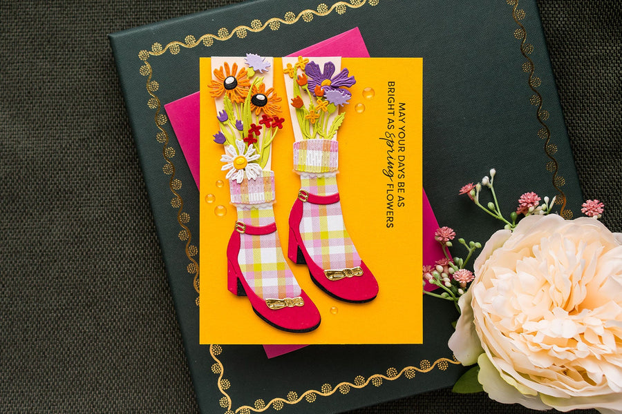February 2025 Small Die of the Month Preview & Tutorials – Step Into Spring