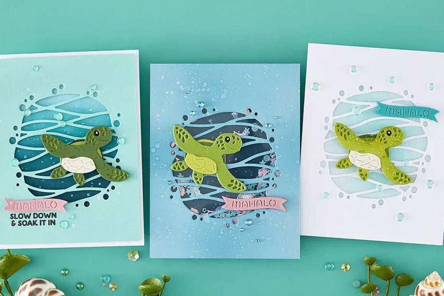 June 2026 Small Die of the Month Preview & Tutorials – Mahalo Sea Turtle