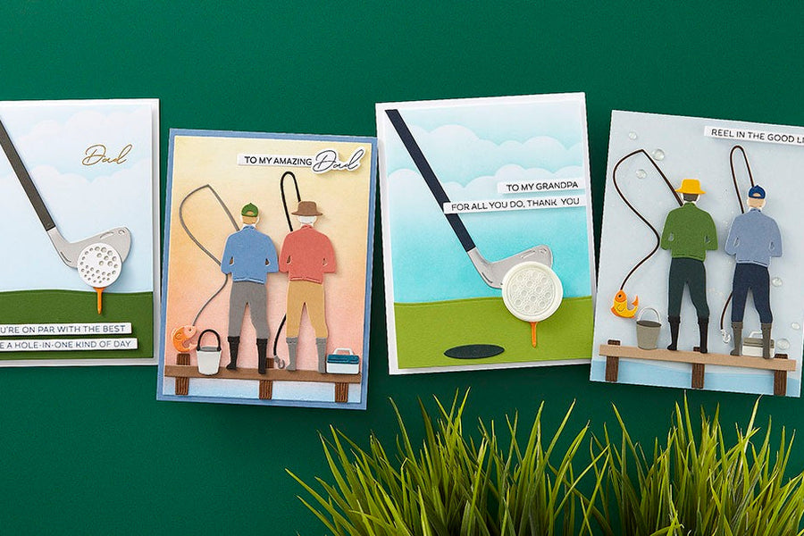March 2025 Small Die of the Month Preview & Tutorials – Fairways & Fish Tales