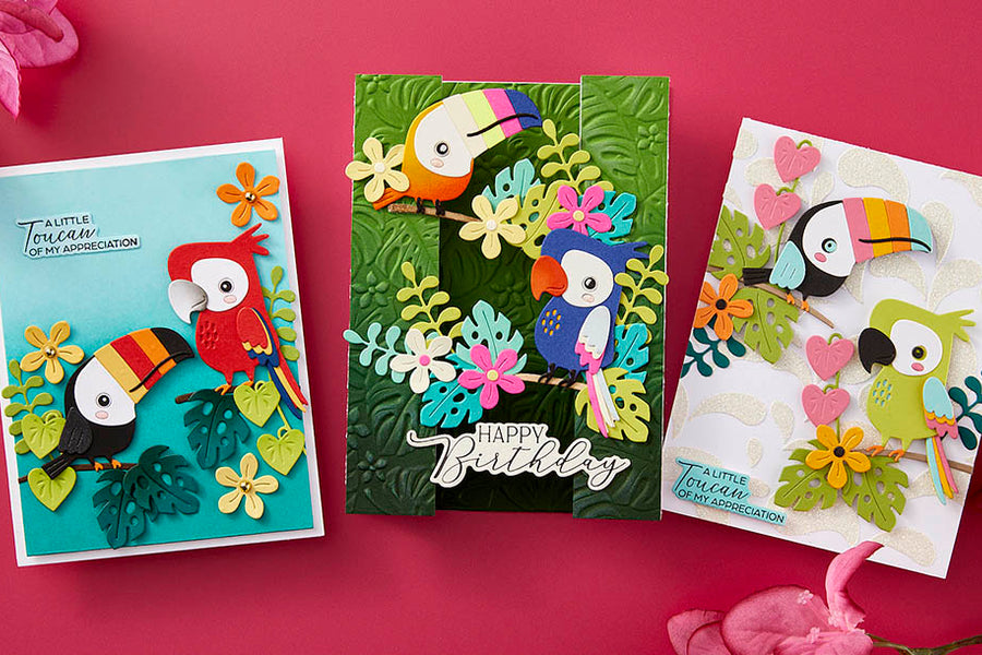 May 2024 Small Die of the Month Preview & Tutorials – Tropical Friends