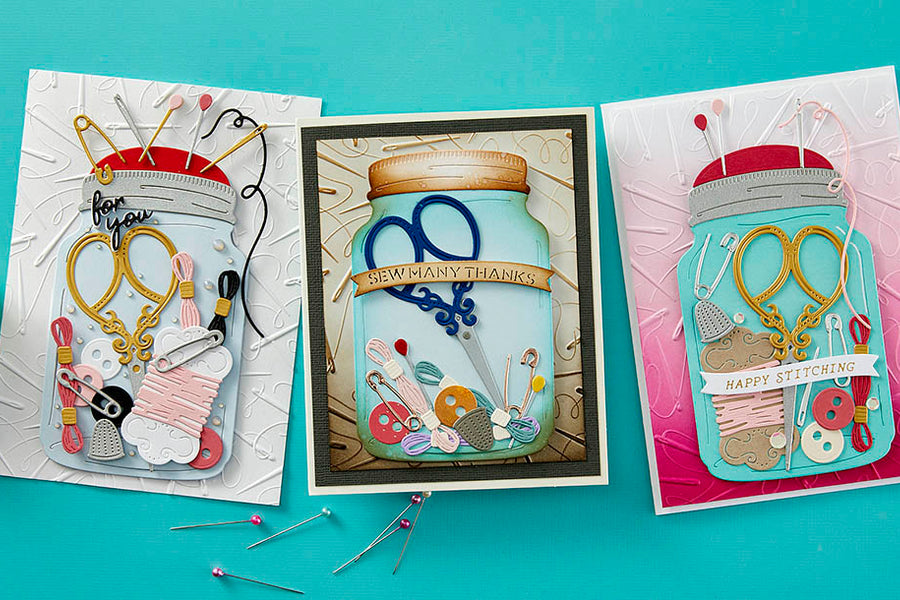 April 2024 Large Die of the Month Preview & Tutorials – Pins & Needles Jar