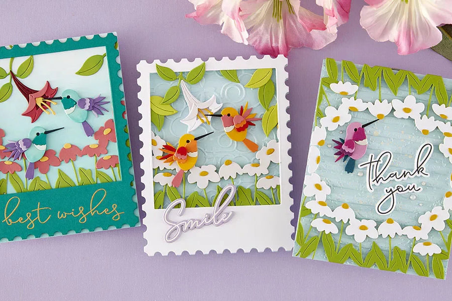 January 2026 Large Die of the Month Preview & Tutorials – Hummingbirds Delight