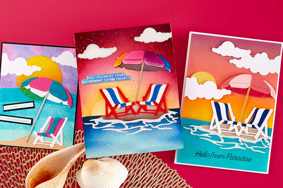 June 2024 Large Die of the Month Preview & Tutorials – Summertime Vacay