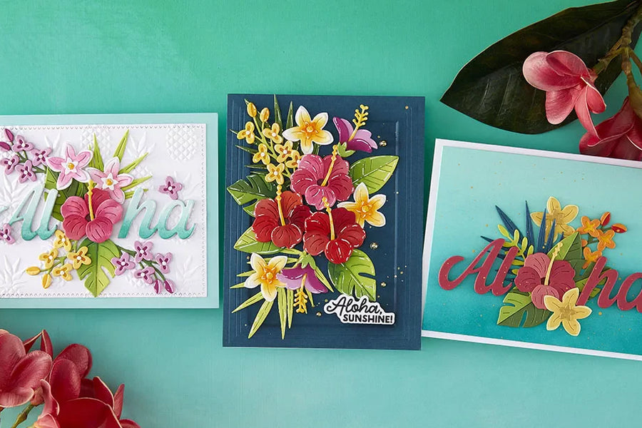 June 2026 Large Die of the Month Preview & Tutorials – Tropical Blooms