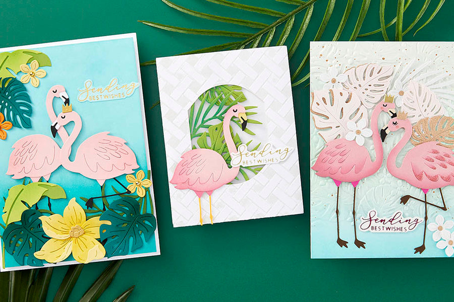 May 2024 Large Die of the Month Preview & Tutorials – Grand Tropical Flamingos