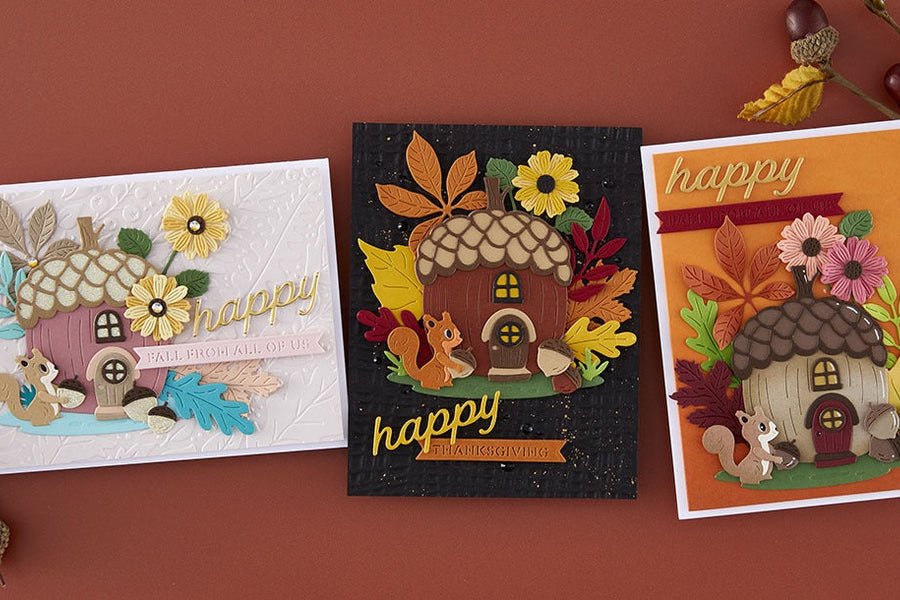 September 2025 Large Die of the Month Preview & Tutorials – Acorn Acres