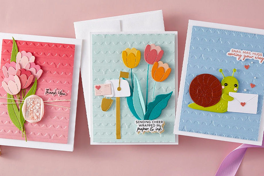April 2025 Embossing Folder of the Month Preview & Tutorials – Perforated Stamp Edges