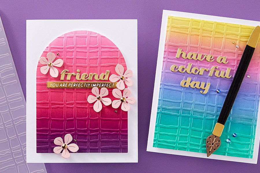 August 2024 Embossing Folder of the Month Preview & Tutorials – Hand Drawn Lines