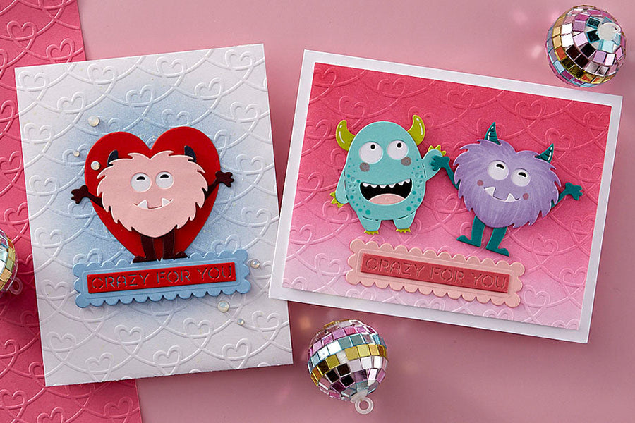 December 2024 Embossing Folder of the Month Preview & Tutorials – Heart Swag