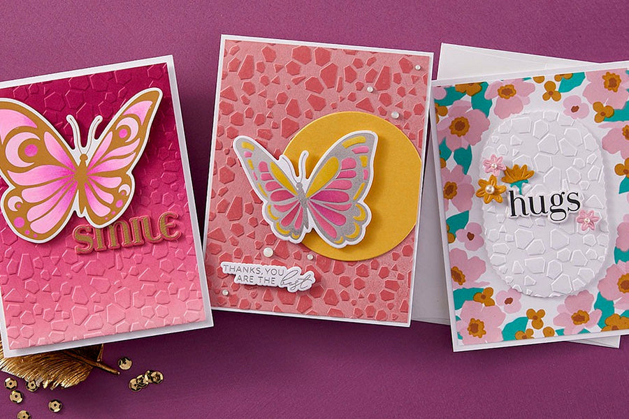 January 2025 Embossing Folder of the Month Preview & Tutorials – Faceted Petals