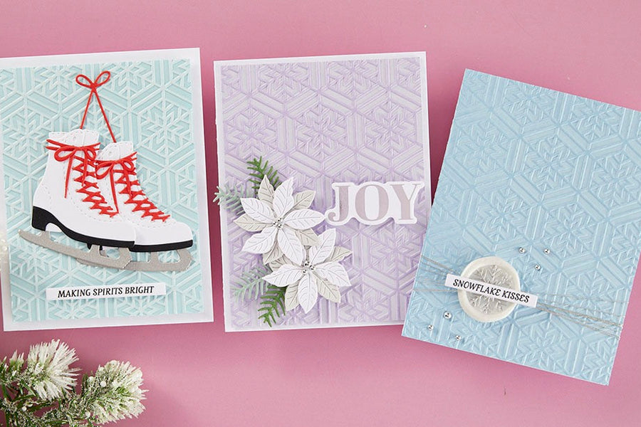 July 2024 Embossing Folder of the Month Preview & Tutorials – Hexi Snowflake