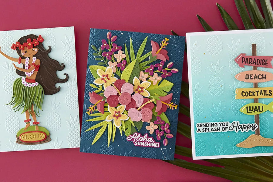 June 2026 2D Embossing Folder of the Month Preview & Tutorials – Pineapple Pop