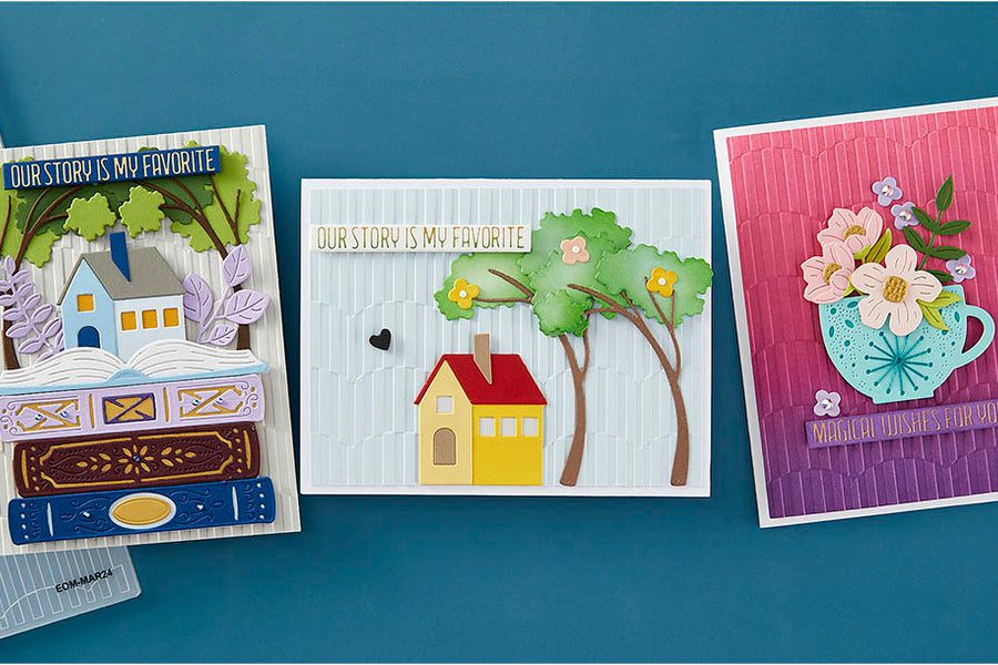 March 2024 Embossing Folder of the Month Preview & Tutorials – Checkered Scallops