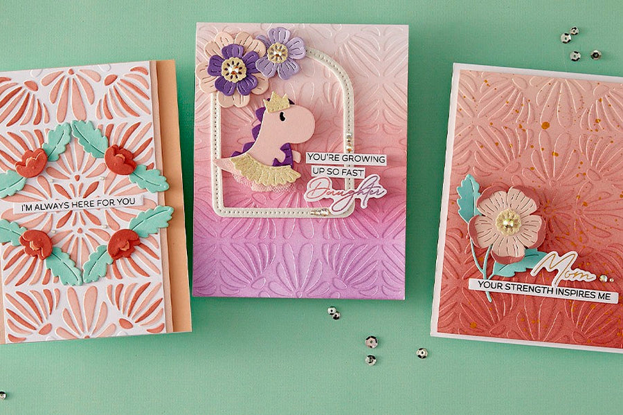 March 2025 Embossing Folder of the Month Preview & Tutorials – Mosaic Memories