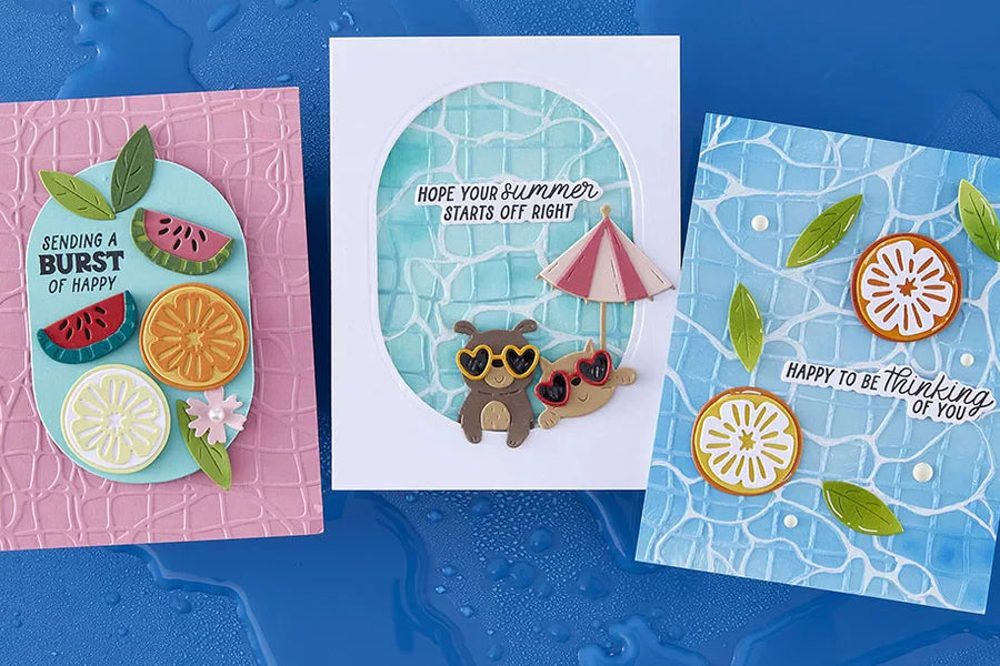 May 2026 2D Embossing Folder of the Month Preview & Tutorials – Poolside