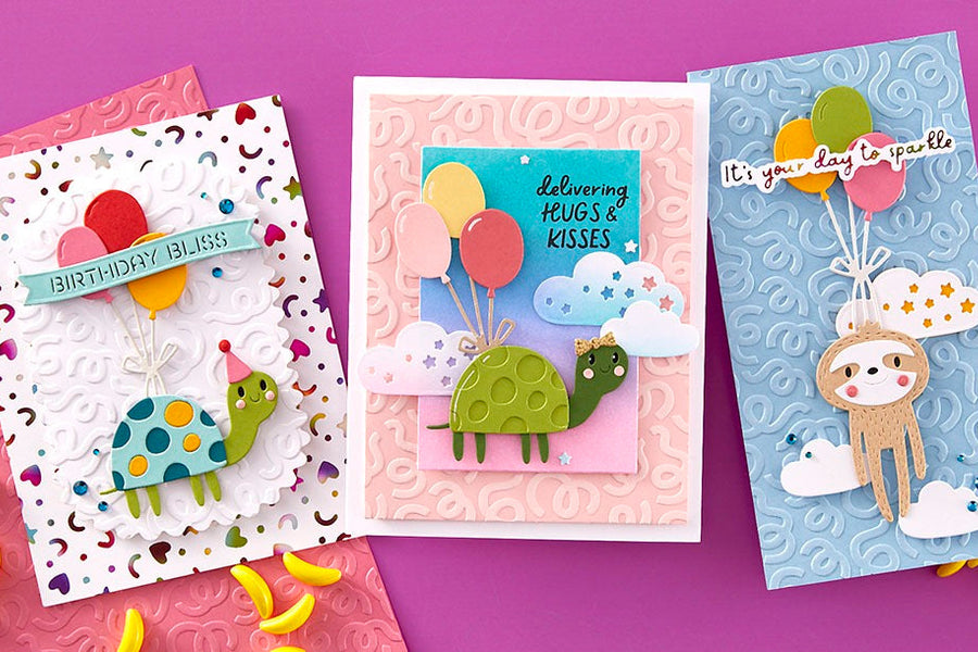 November 2024 Embossing Folder of the Month Preview & Tutorials – Cascading Streamers