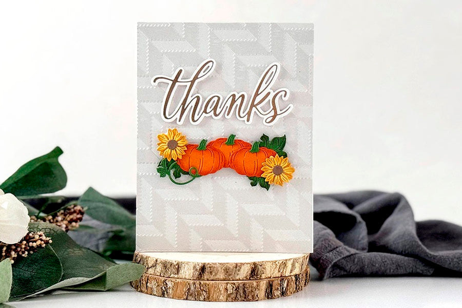 September 2024 Embossing Folder of the Month Preview & Tutorials – Autumn Chevron