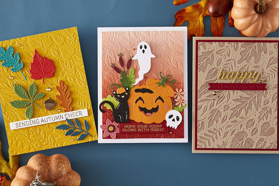 September 2025 Embossing Folder of the Month Preview & Tutorials – Autumn Breeze