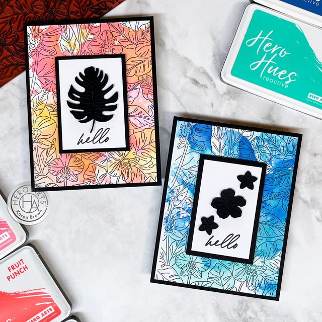 Fabulous Floral Backgrounds | Ink Smooshing + Stamping Tutorial - Hero Arts