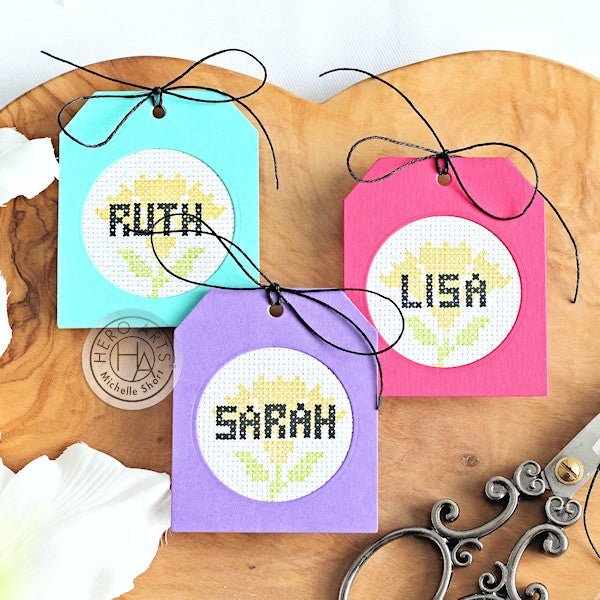 Faux Stitched Personalized Tags - Hero Arts