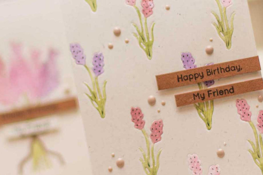 Lavender & Poppies Inspiration | Die-cutting without Dimension with Elena