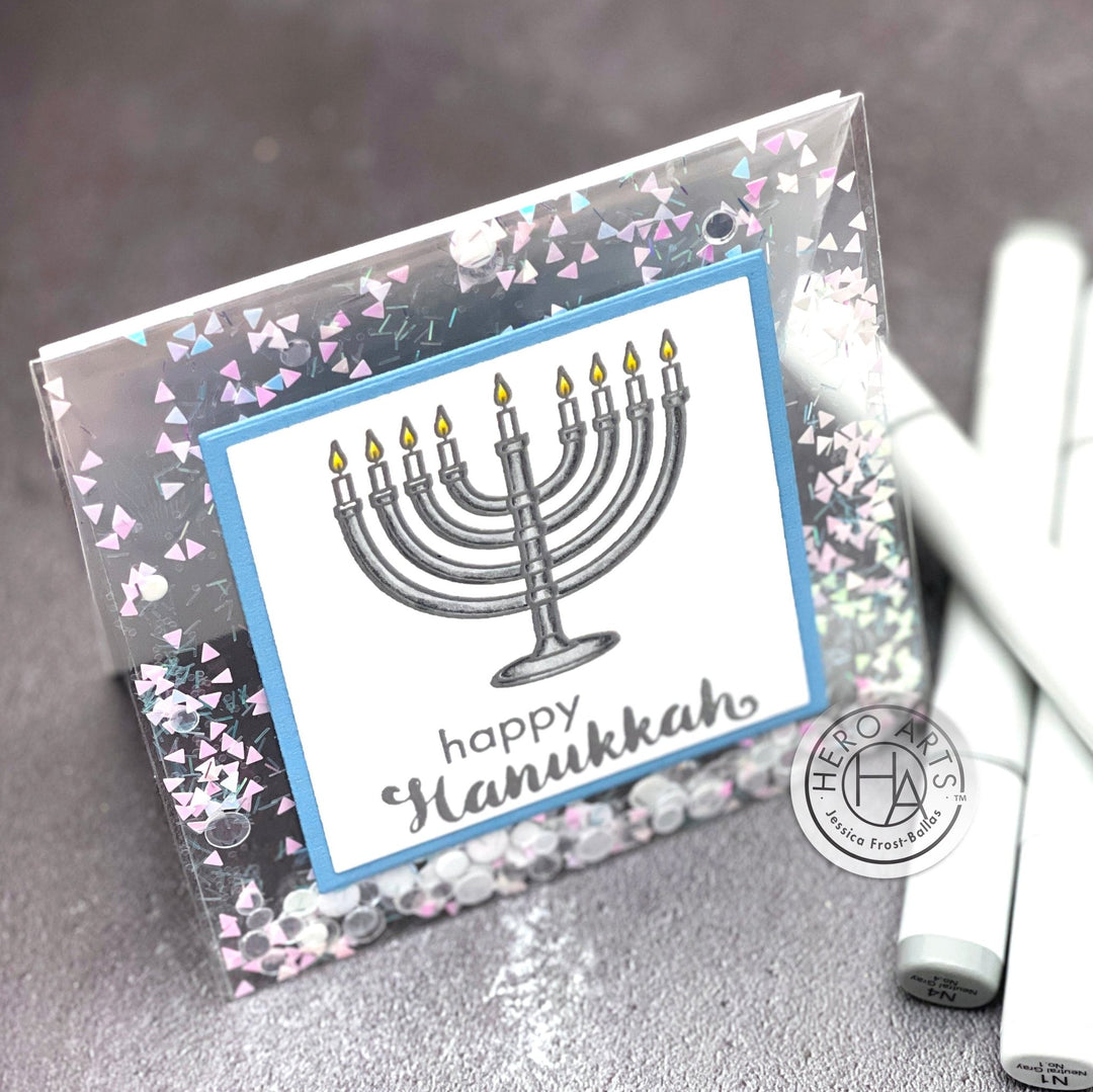 Flat See Through Hanukkah Shaker - Hero Arts