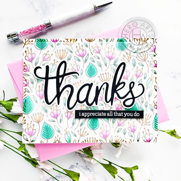 Flower Garden with Thanks Message
