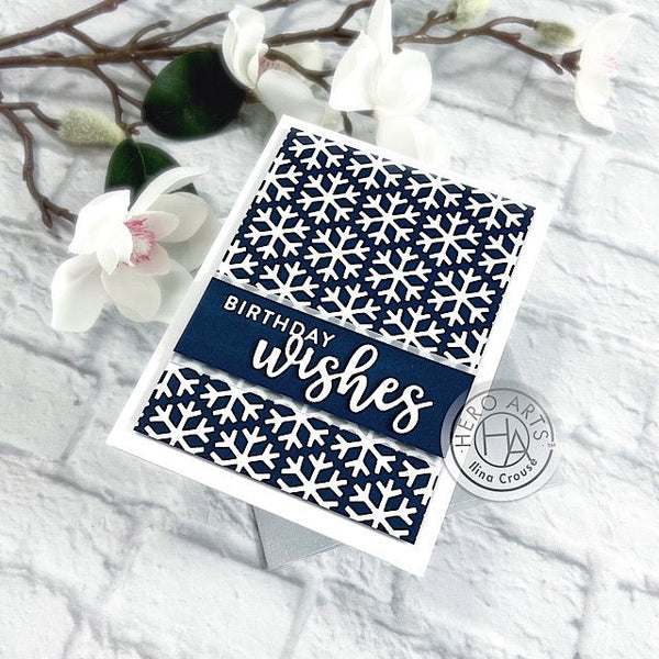Foiled Snowflake Birthday Wishes
