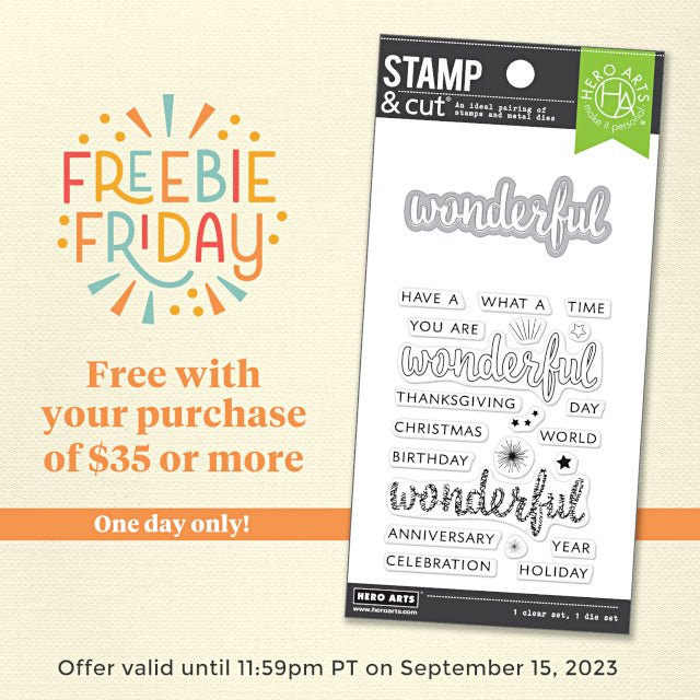 Freebie Friday: Get a FREE Stamp & Cut Set Today! - Hero Arts