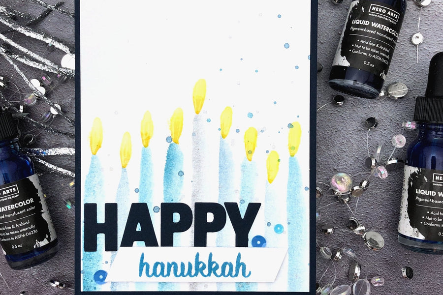 Freehand Watercoloring with Liquid Watercolors & Glimmer Metallic Ink