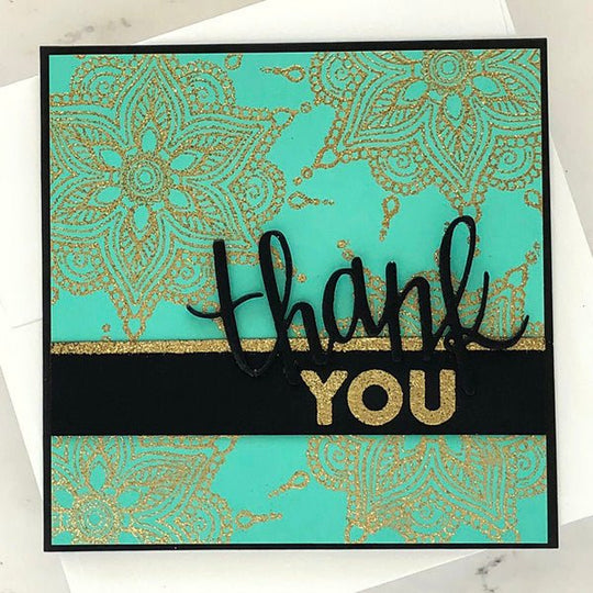 Glittery Gold Thank You