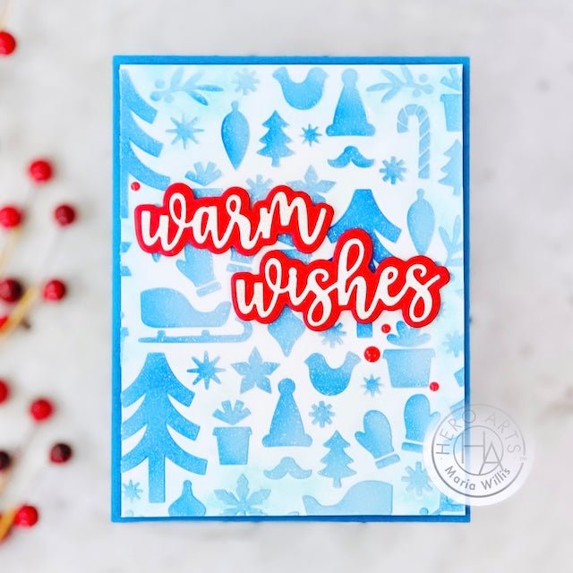 Glittery Holiday Stencil Background - Hero Arts