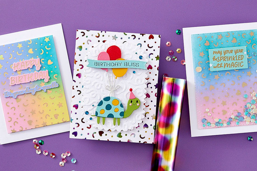 November 2024 Glimmer Hot Foil Kit of the Month Preview & Tutorials – Confetti Burst