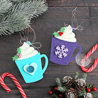 Have Fun with Die Cutting: Mug Ornaments with Felt - Hero Arts