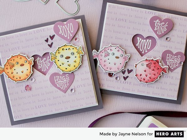 Heart-Shaped Sentiments for Valentine Cards - Hero Arts