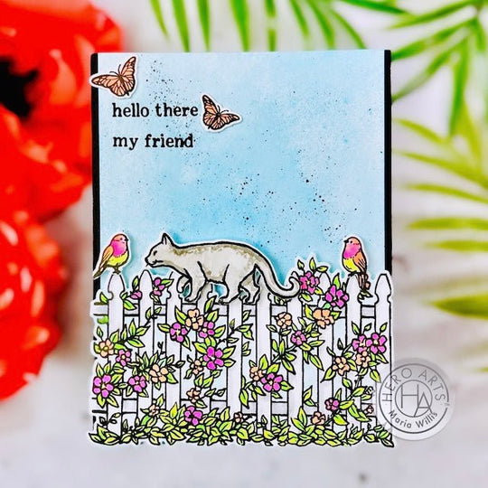 Hello Card with Neon Watercoloring