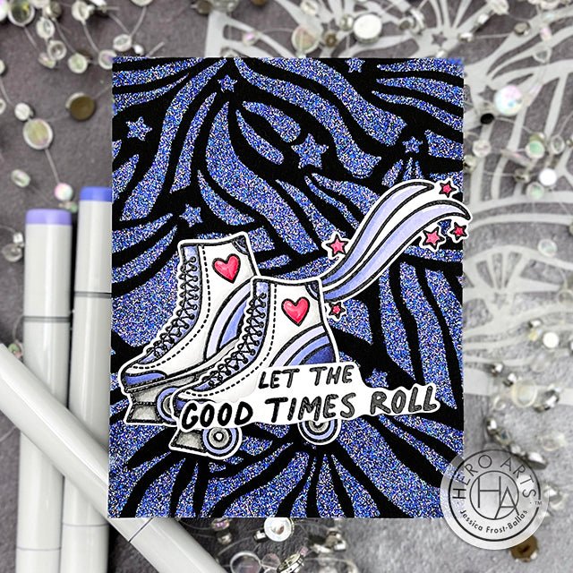 Hero Glitter Paste on Black Cardstock - Hero Arts