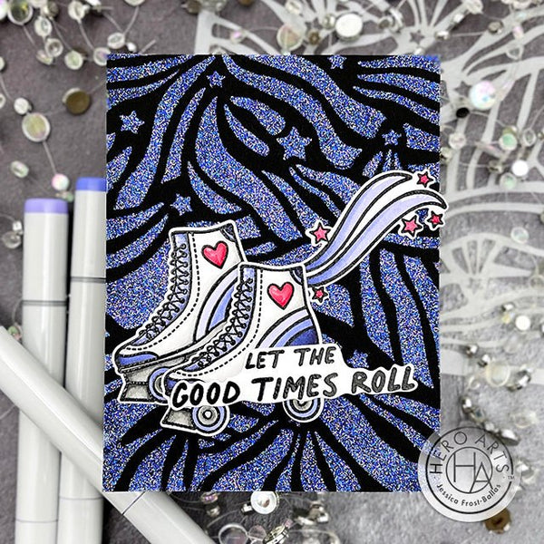 Hero Glitter Paste on Black Cardstock